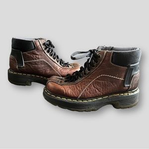 DR. MARTENS 9793 Vintage 90’s Brown Leather Ankle Combat‎ Boots Size 6